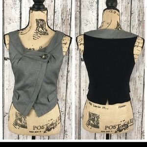 Asymmetrical cropped vest
